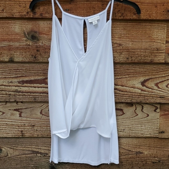 Bisou Bisou crepe wrap top M summer-crispy white - Picture 1 of 5